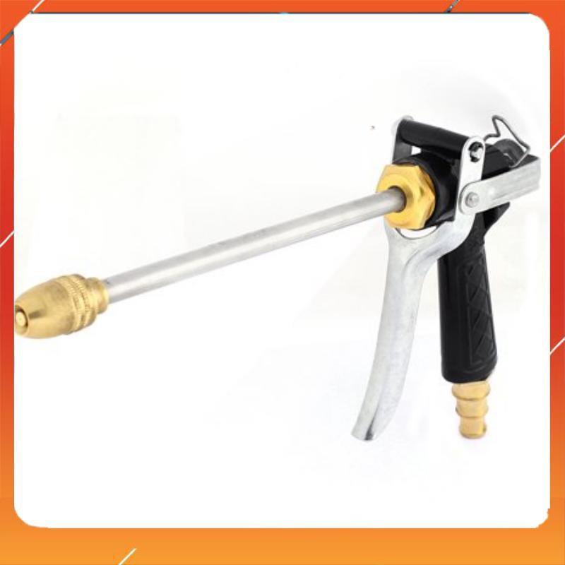 Vòi Xịt️Evoucher Bộ dây vòi xịt nước rửa xe, tưới cây , tăng áp 3 lần, loại 15m 206318 đầu đồng, đai, nối vàng