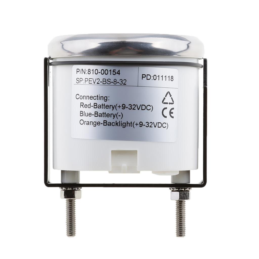 52mm Marine Red Digital LED Electronic 8-32V   Meters Gauge - Black