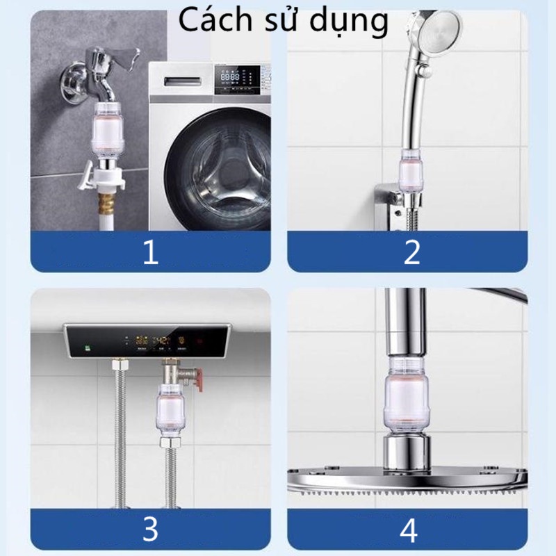 21mm Đầu lọc nước bông PP trong suốt, lọc nước vòi sen, vòi nước của máy lọc nước