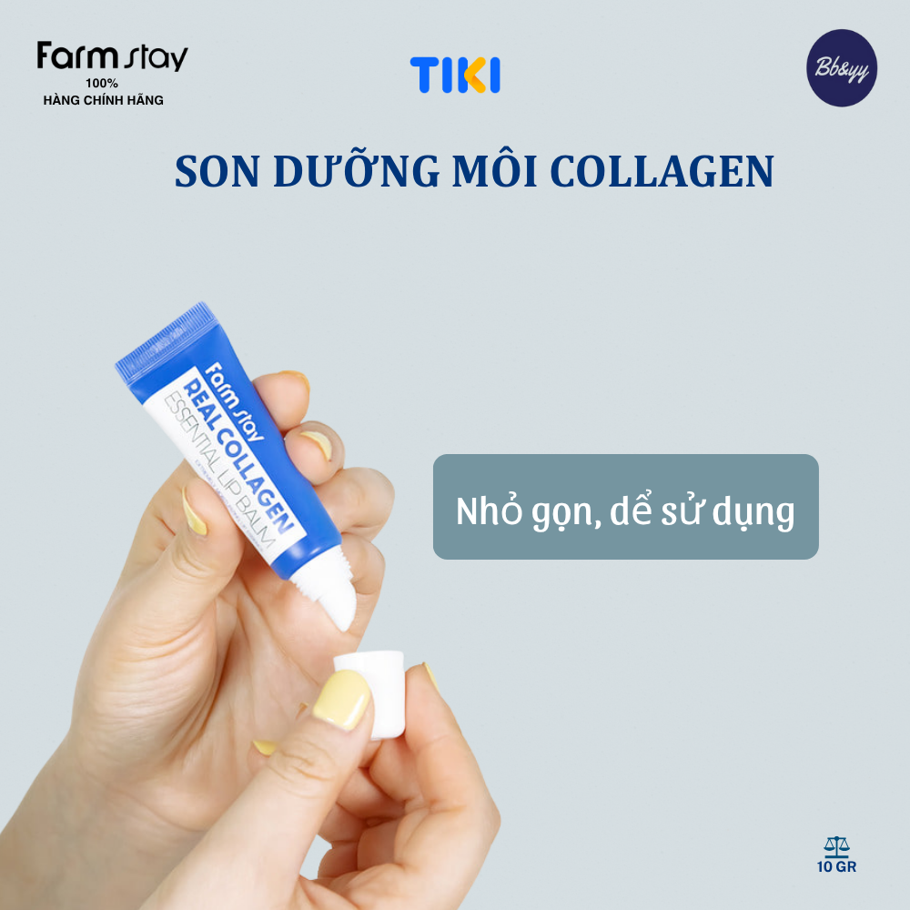 Son dưỡng môi Collagen _ Farmstay Real Collagen Essential Lip Balm