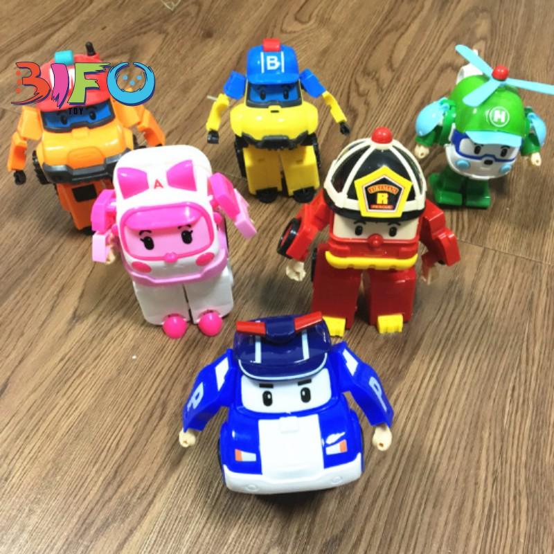 Đồ chơi biến hình biệt đội xe robocar Poli 2 trong 1 (lẻ túi rời)