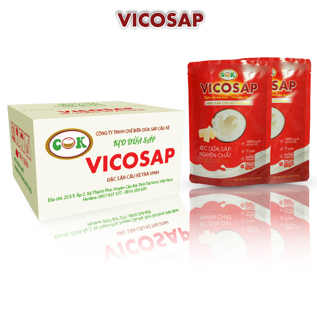 Kẹo Dừa Sáp Vicosap vị Nguyên Chất