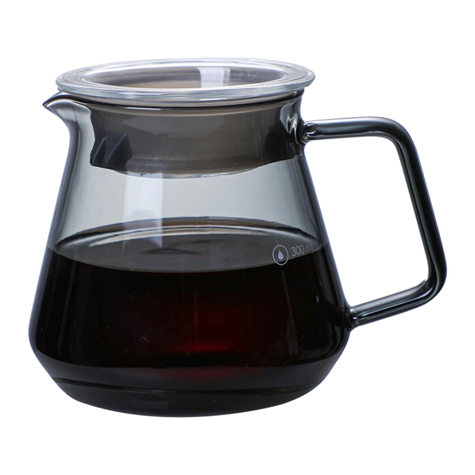 Pour Over Coffee Pot Carafe Coffee Brewer, Heat Resistant Coffee Maker for Barista Bar Cafe
