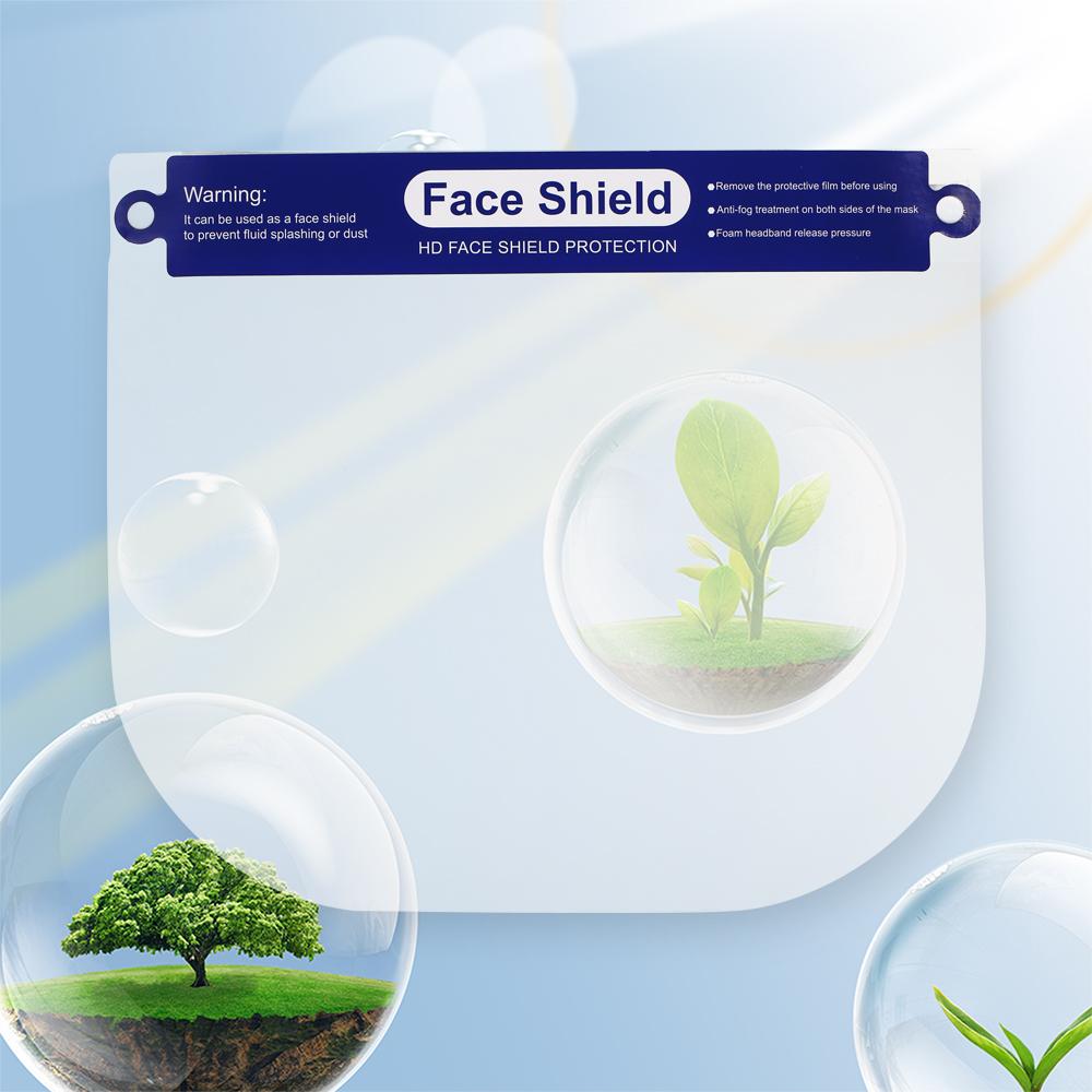 10PCS Protective Face Mask Anti-spitting Isolation Face Shield Fluid Resistant Full Face Mask Transparent Dust-proof