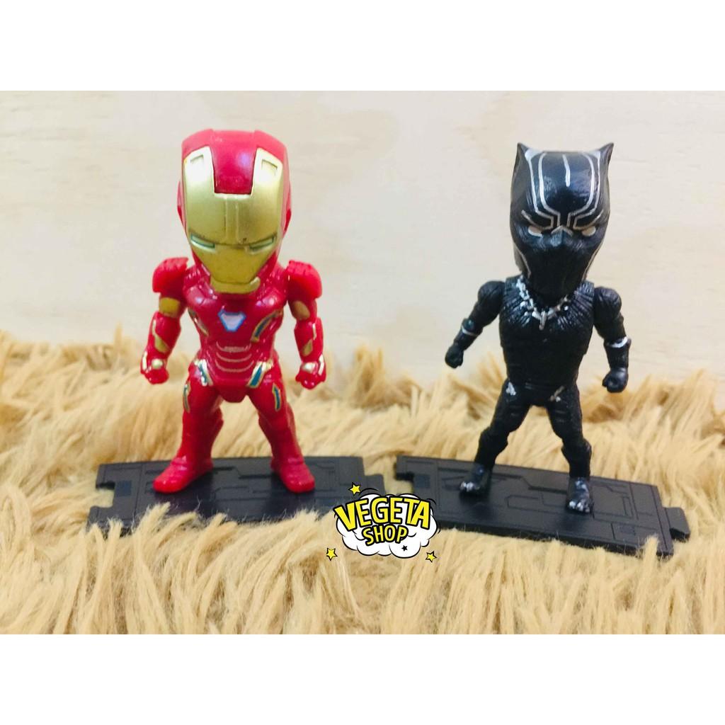 Mô hình Avengers Marvel - Trọn bộ 8 Biệt đội siêu anh hùng - Hulk Spider Iron Man Suit Captain Thor Wakanda Groot - 10cm