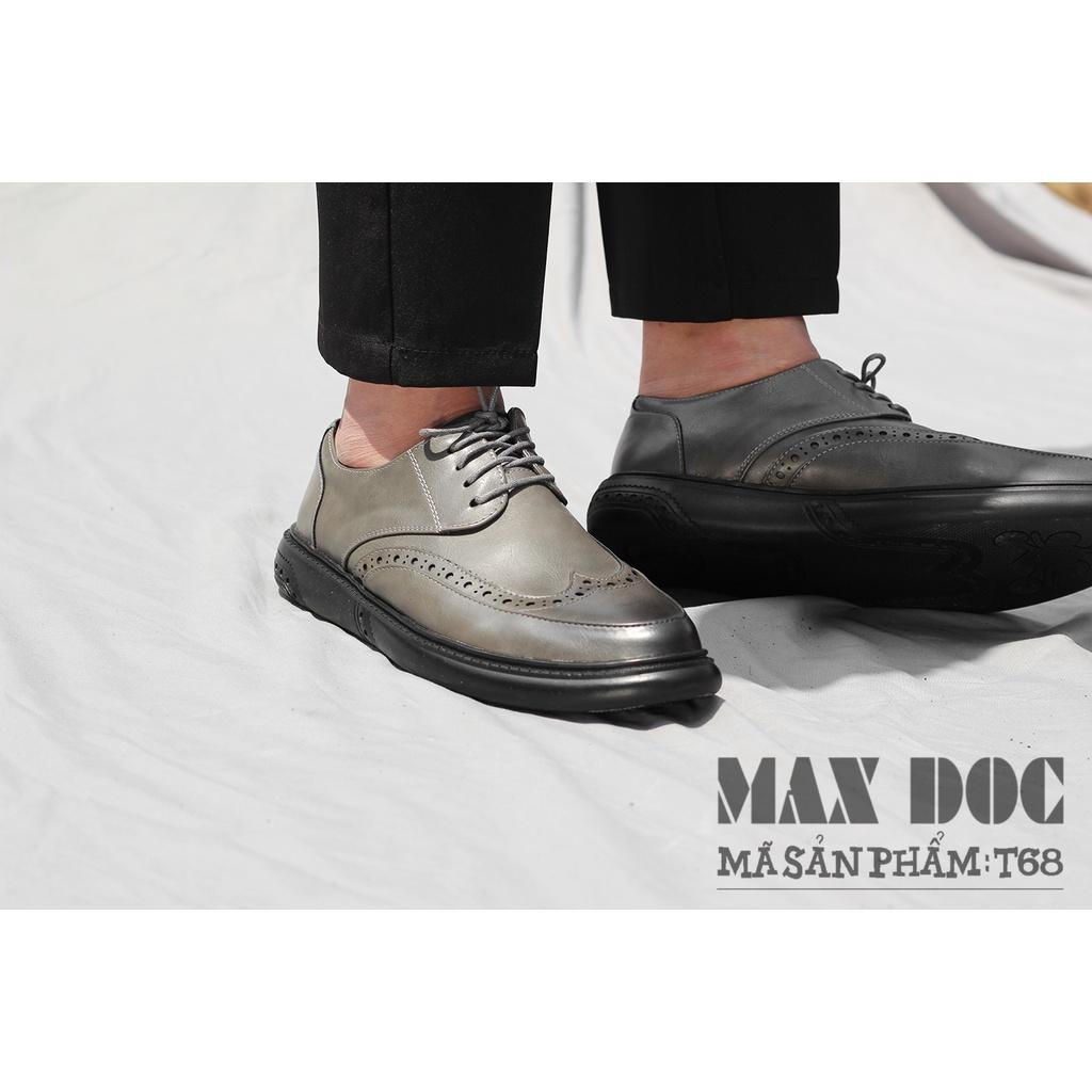 Giày oxford T68 - Classic - Da thật - Đế Cao Su đúc.