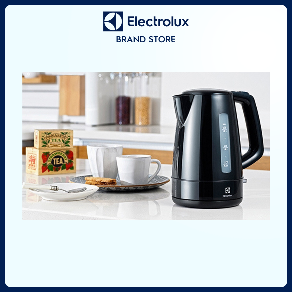 Bình đun nước siêu tốc  Electrolux  1,5L EEK1303K - Dễ dàng vệ sinh, an toàn khi sử dụng - Bảo hành 2 năm toàn quốc [Hàng chính hãng]