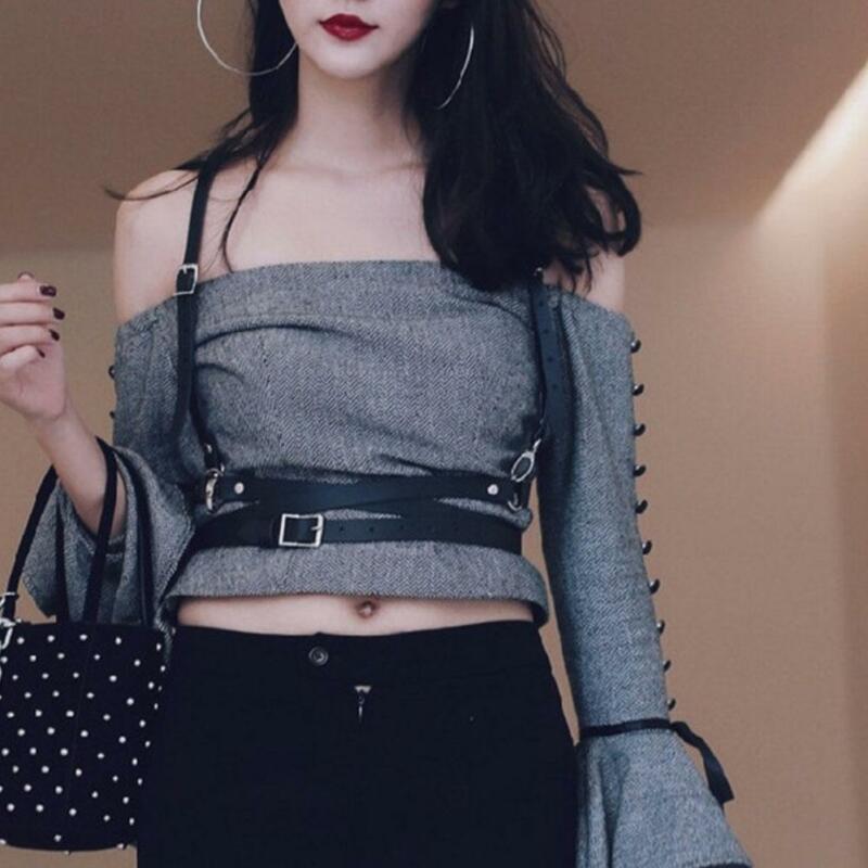 Xu Hướng Thời Trang 2020 Nam Nữ Gothic Handmade Da PU Dây Thắt Lưng Cơ Thể Mối Ràng Buộc Dây Thắt Eo Punk Rock Thời Trang Phụ Kiện