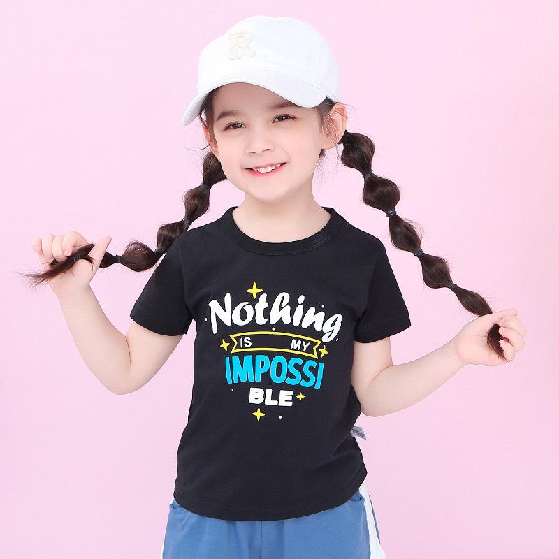 Áo thun bé trai 27kids, áo thun cotton in chữ xuất Âu Mỹ cộc tay hè 2022