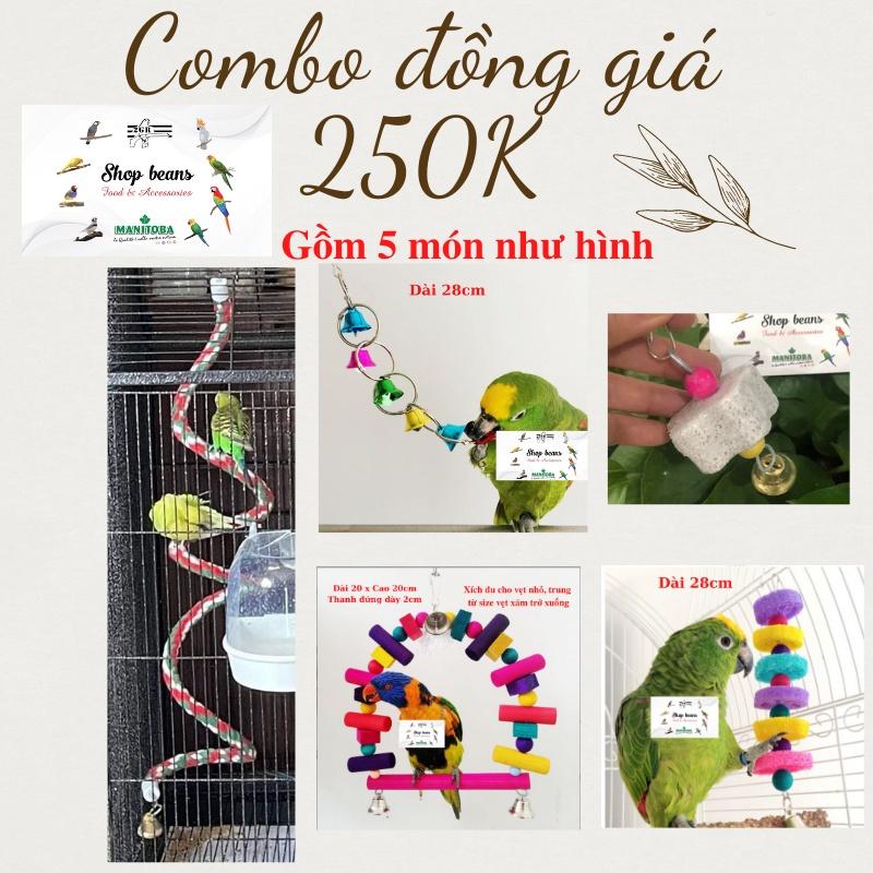 Combo đồng giá 250k đồ chơi cho vẹt