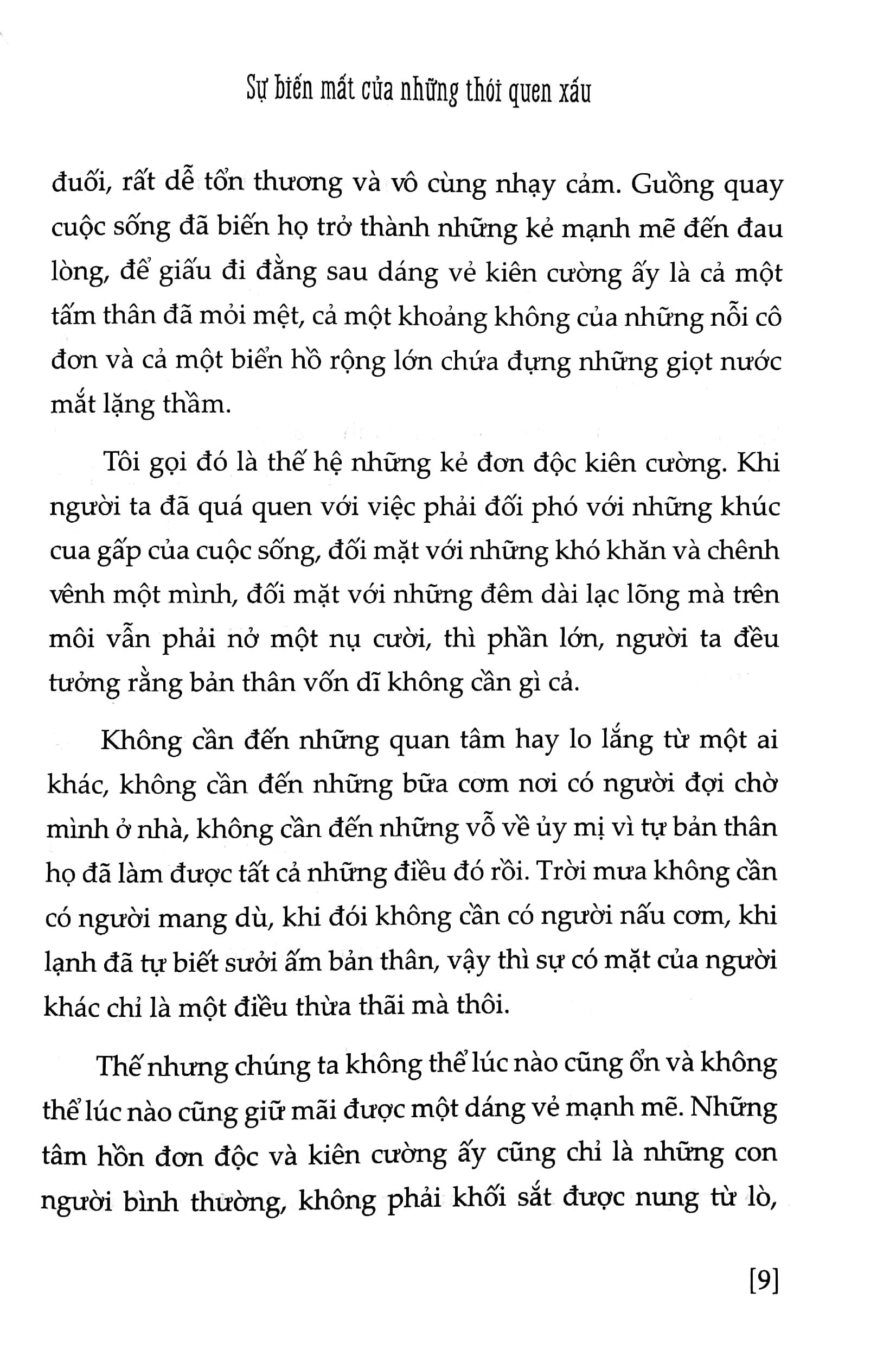 Sự Biến Mất Của Những Thói Quen Xấu