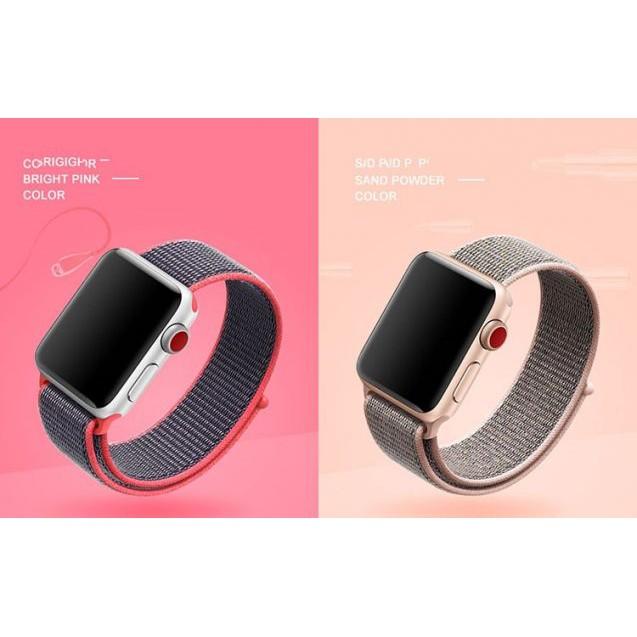 Dây đeo Sport loop cho Apple Watch Xám trắng