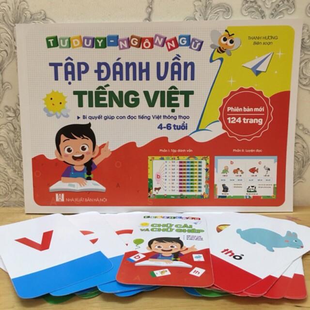 Tập Đánh Vần Tiếng Việt Bé 4-6 Tuổi +Tặng Kèm flashcard gồm chữ cái và chữ ghép