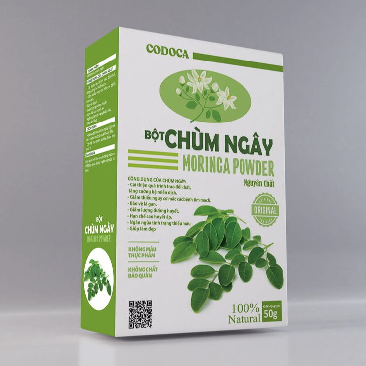 Bột Chùm ngây Codoca Nguyên Chất Sấy Lạnh Hỗ trợ ổn định huyết áp, tốt cho tim mạch