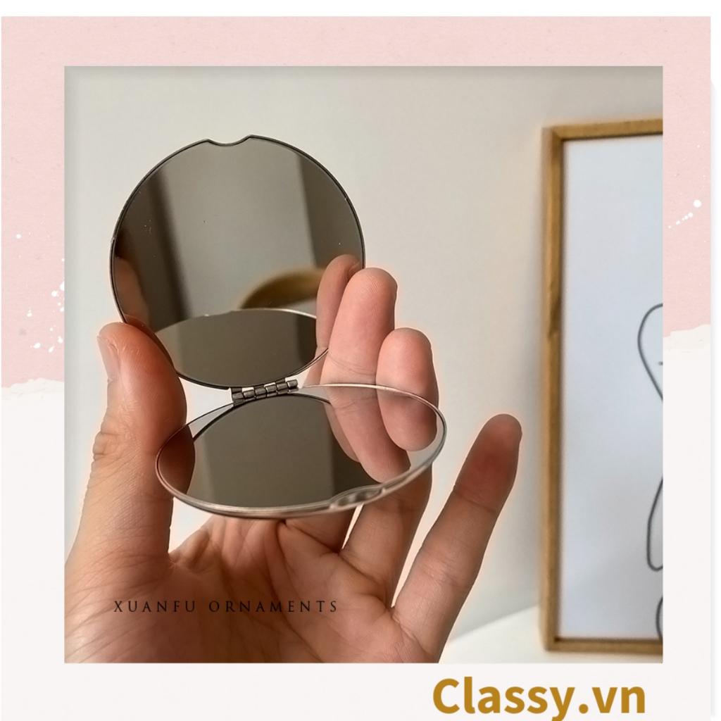 Gương trang điểm cầm tay mini 2 mặt bỏ túi, 6.5 cm , Gương cầm tay mini Hàn Quốc siêu cute, Gương hoạt hình PK1731