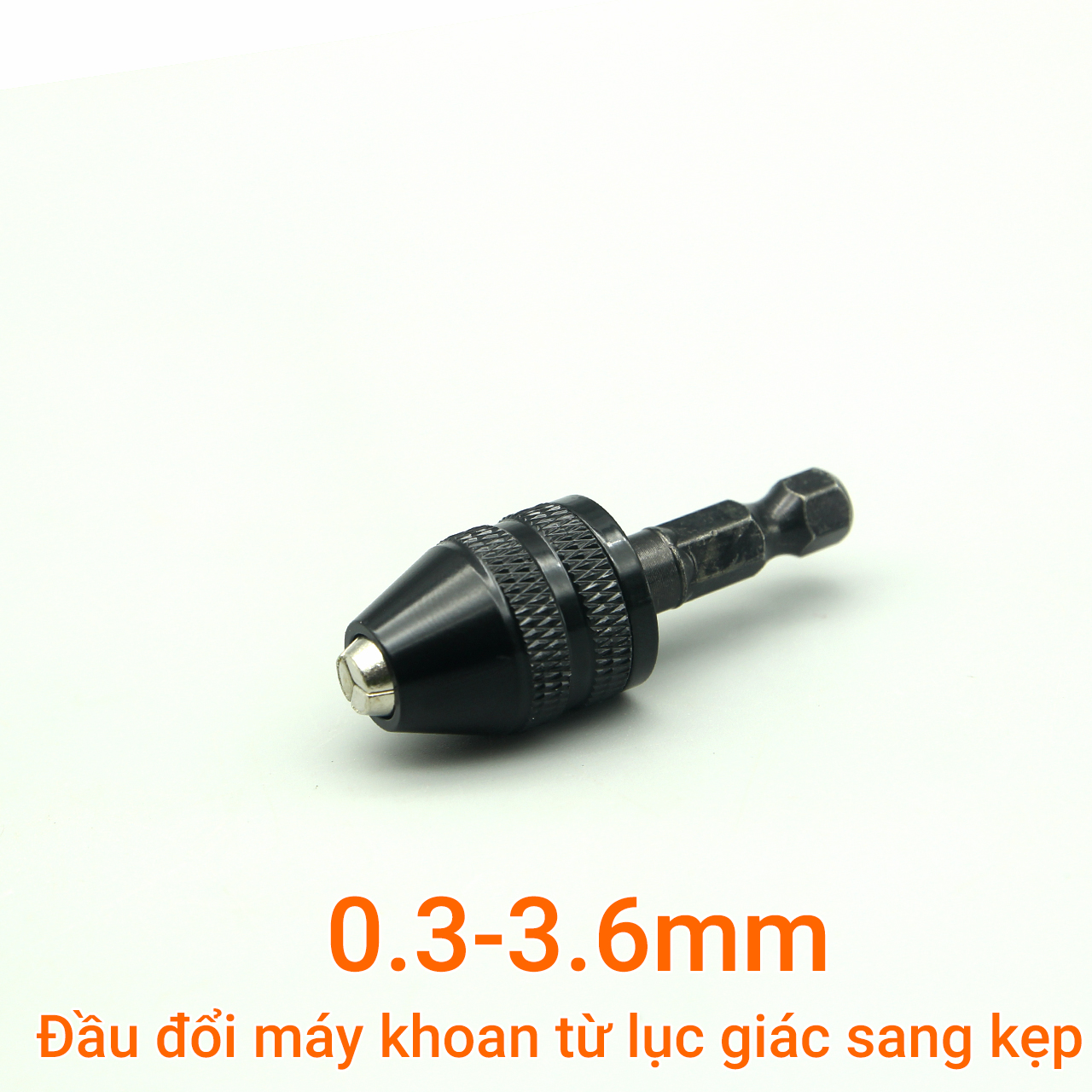 Đầu đổi máy khoan lục sang kẹp 0.3 -3.6mm thép đen