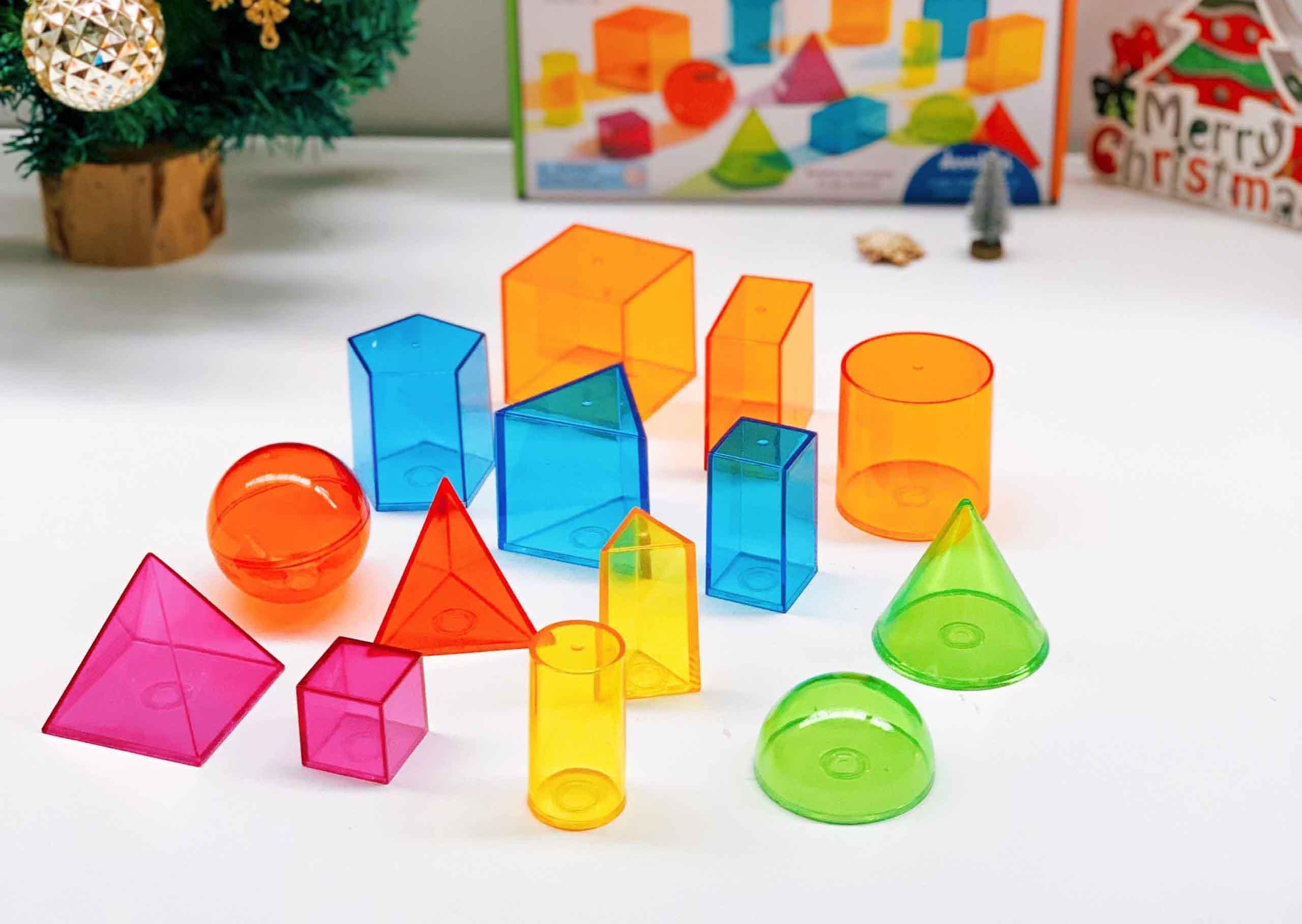 Bộ hình học không gian 3D trong suốt View-Thru Geometric Solids (14 chi tiết)