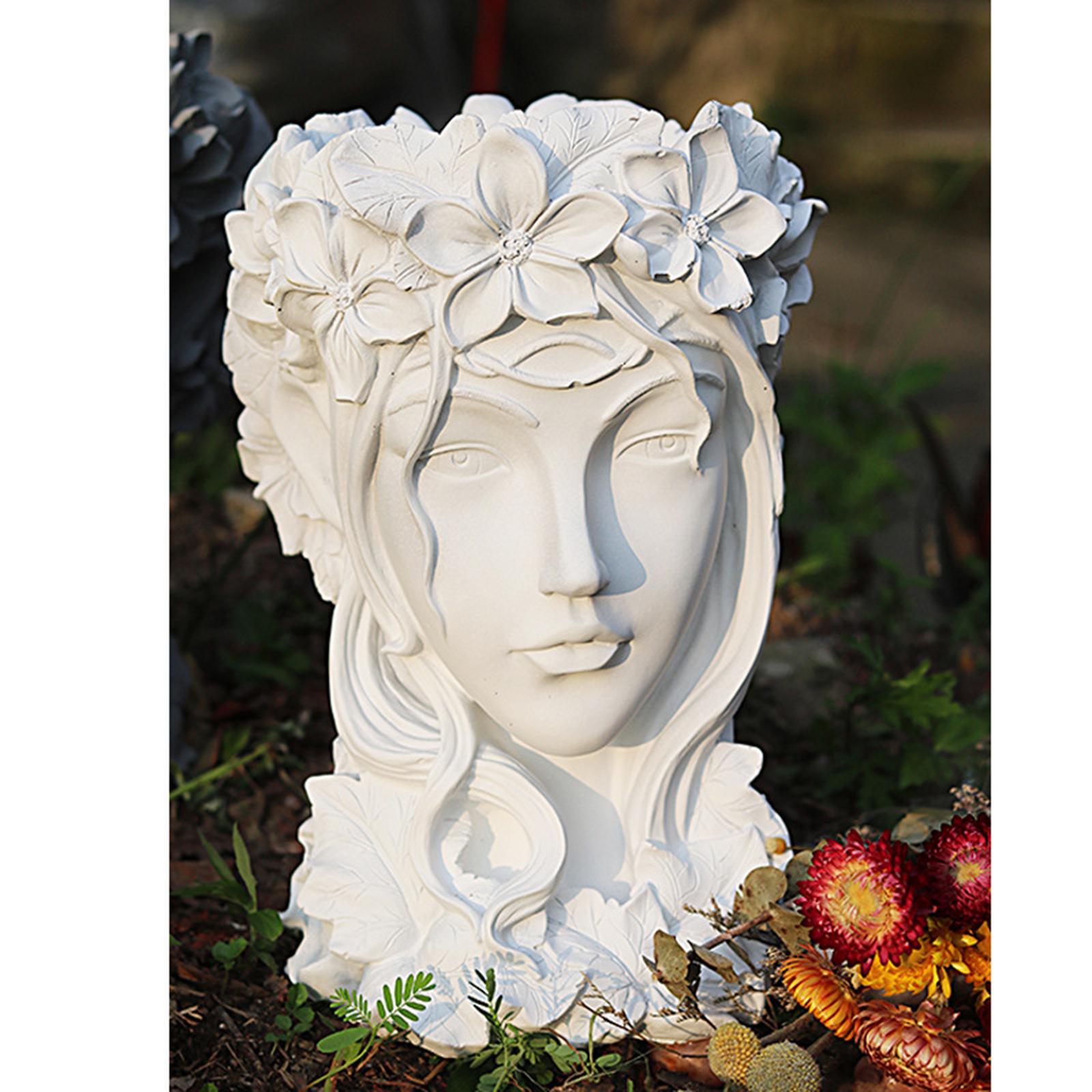 Goddess Head Planter Garden Decor Standing Flower Pot