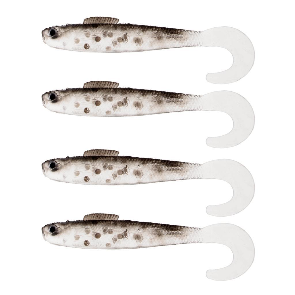 4pcs Soft Fishing Lure Baits Fishing Lure High Realistic Swimbaits