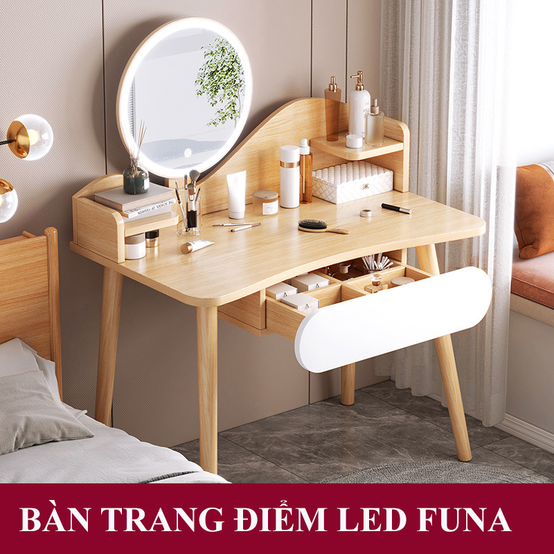 Bàn Trang Điểm LED FUNA Có Nút Cảm Ứng - AK11 dùng để trang điểm hoặc decor ( chưa gồm ghế