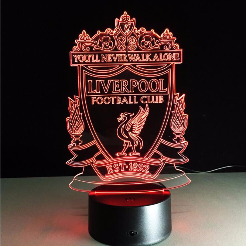 Đèn Ngủ 3D Led Sáng Tạo Mẫu Logo Liverpoor