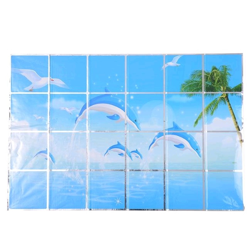 Combo 2 Miếng dán cách nhiệt nhà bếp chống dầu mỡ kich thước 1 tấm 75CM x 45CM - Giao ngẫu nhiên