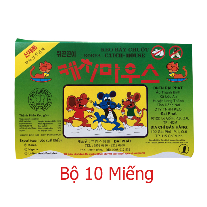 Combo 10 miếng keo dính chuột Hàn Quốc siêu dính hiệu quả