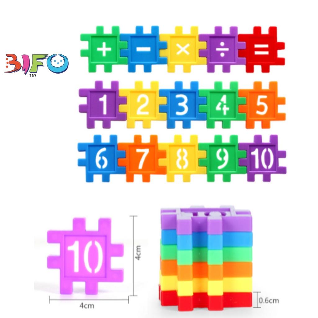 Bộ 50 khối nhựa xây dựng Building block 4x4cm siêu thú vị đồ chơi lắp ghép xếp hình nhiều màu sắc cho bé