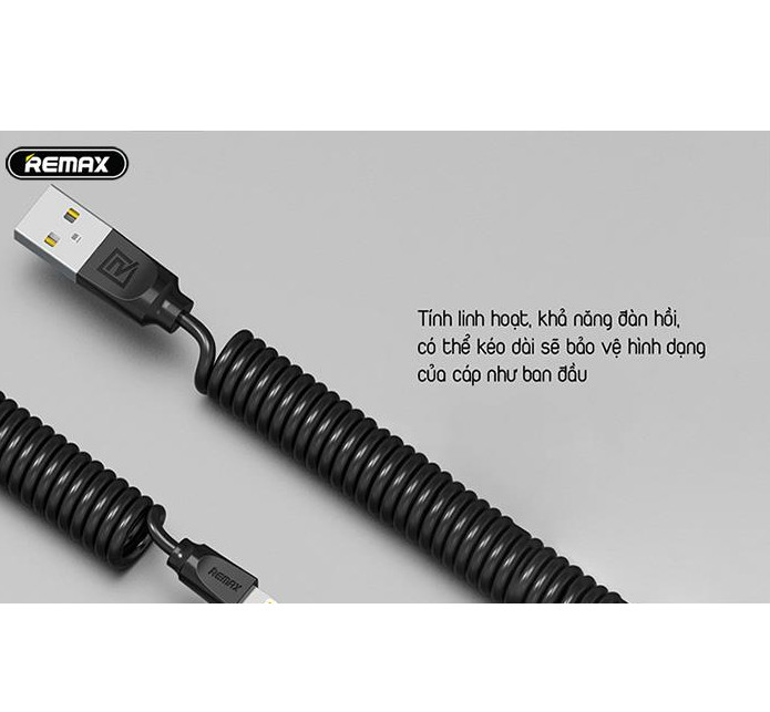 Dây cáp sạc lò xo Remax Rc-117m cổng Micro USB