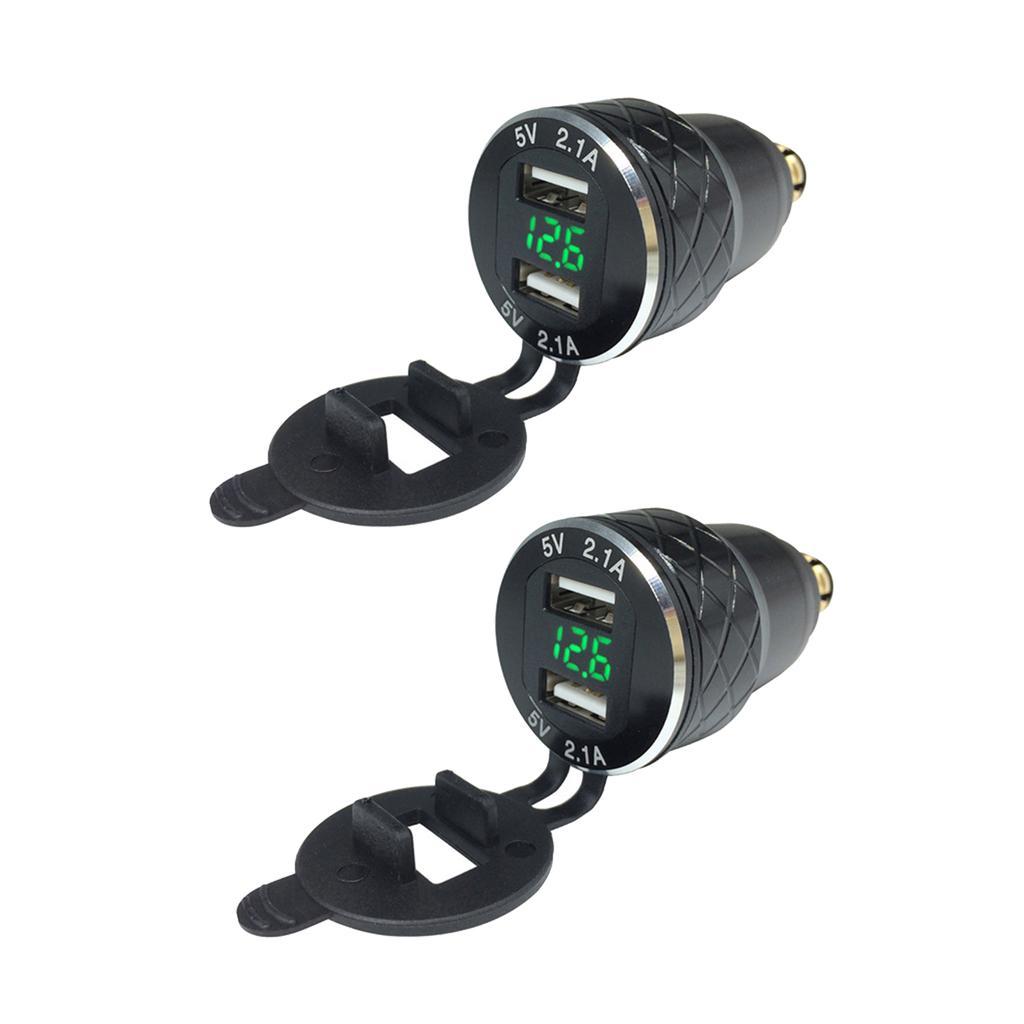 Motorcycle DIN Socket Hella to Dual USB Charger For BMW R1200GS 5V 4.2A 2x