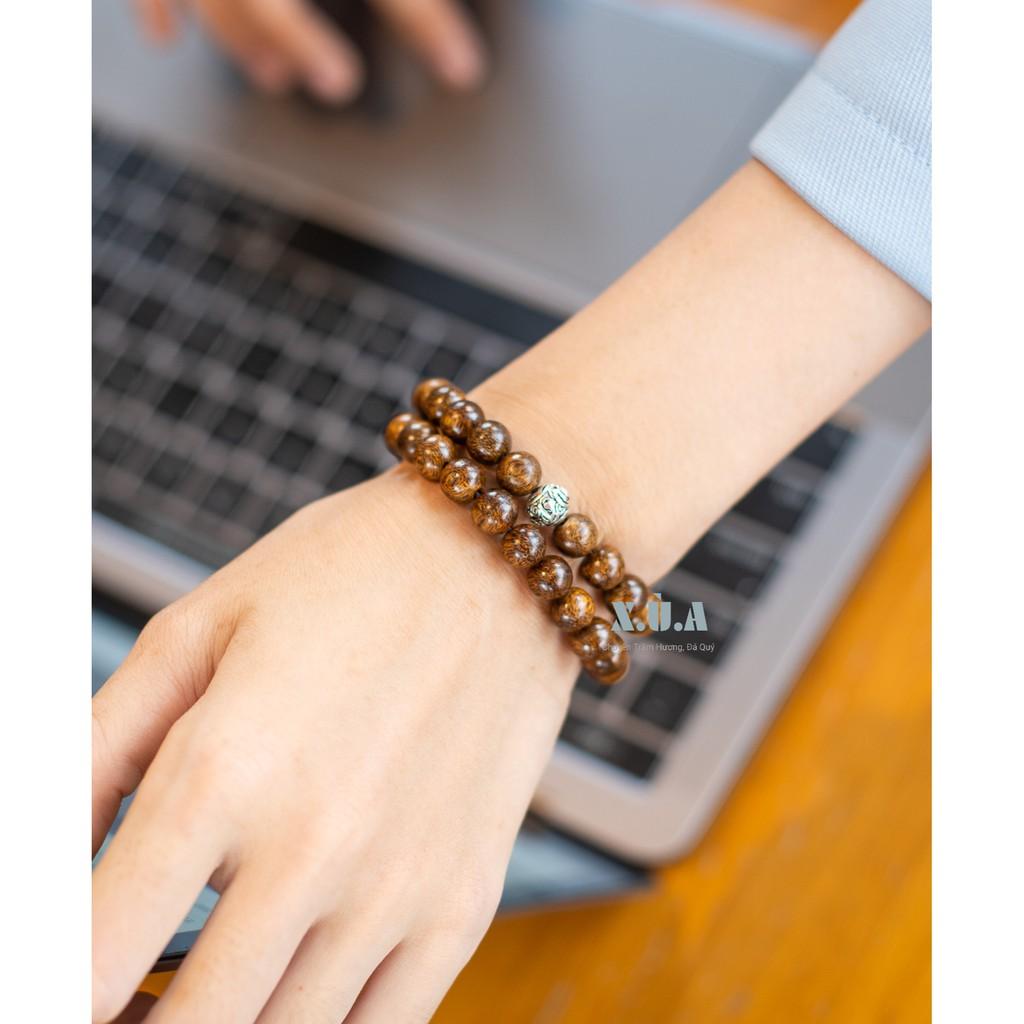 Vòng Tay Trầm Hương Đính Charm XUA116 Tuyệt Đẹp || Cầu May Mắn Phát Tài