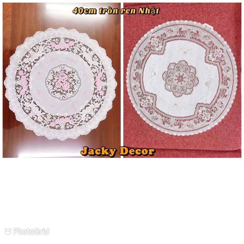 KHĂN TRẢI BÀN 25 - 40CM REN HOA NHẬT BẢN -