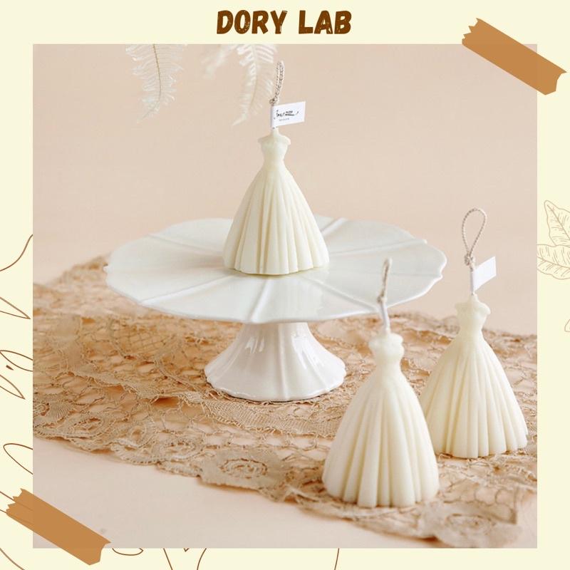 Nến Thơm Không Khói Váy Cưới Cô Dâu, Phụ Kiện Decor Chụp Ảnh - Dory Lab