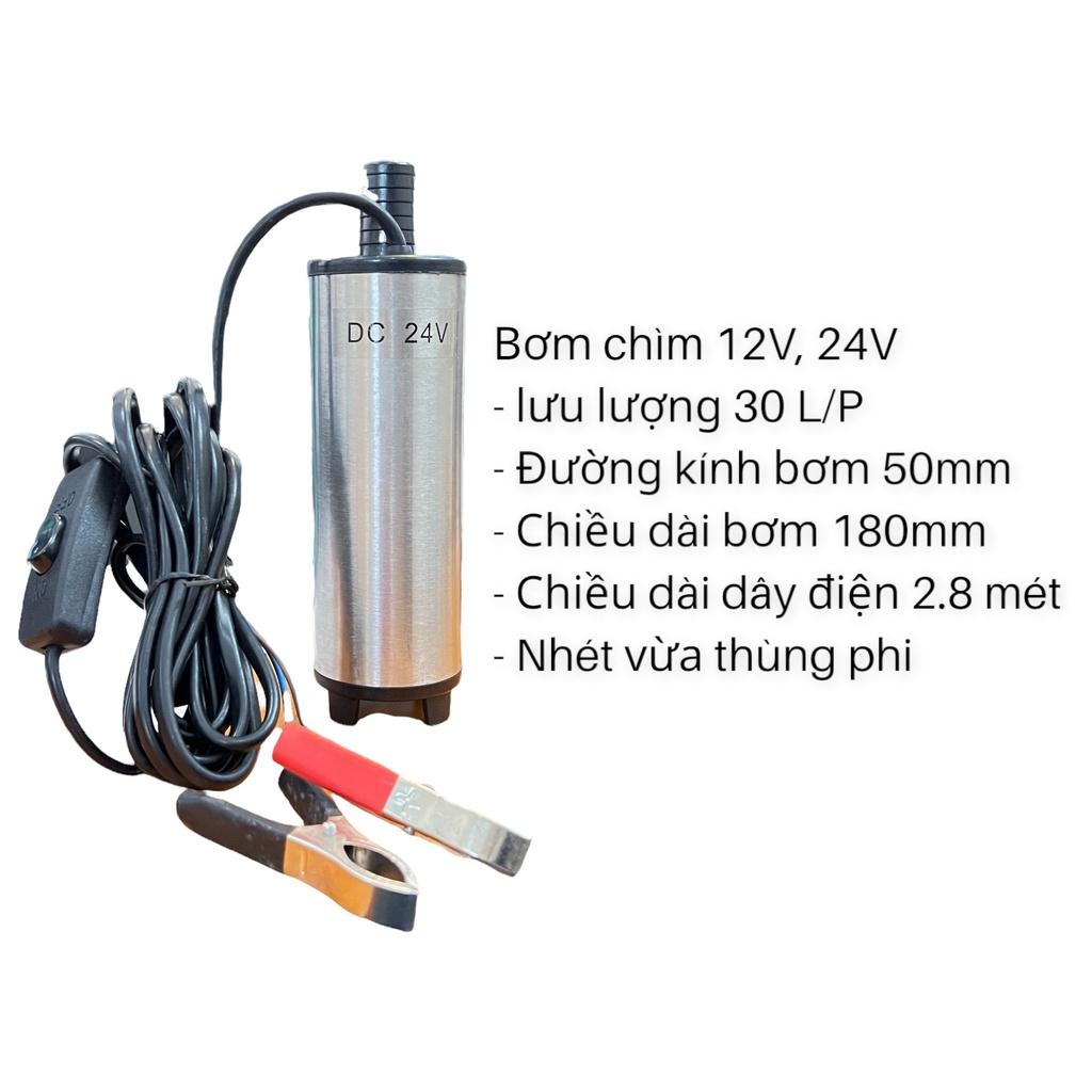 Bơm nhúng chìm, bơm ngập nước Diesel, dầu lửa 12V 24V 12L/p 30L/p