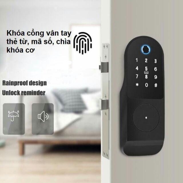 Khoá cổng vân tay 5 chức năng