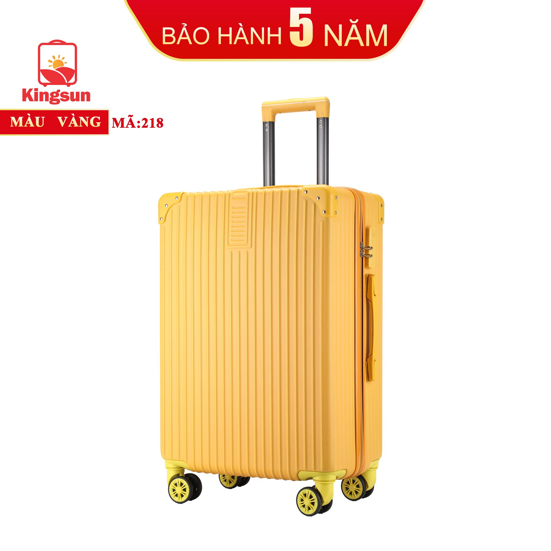 Valy du lịch valy kéo cao cấp size 20inch màu xanh rêu KINGSUN-KS 218