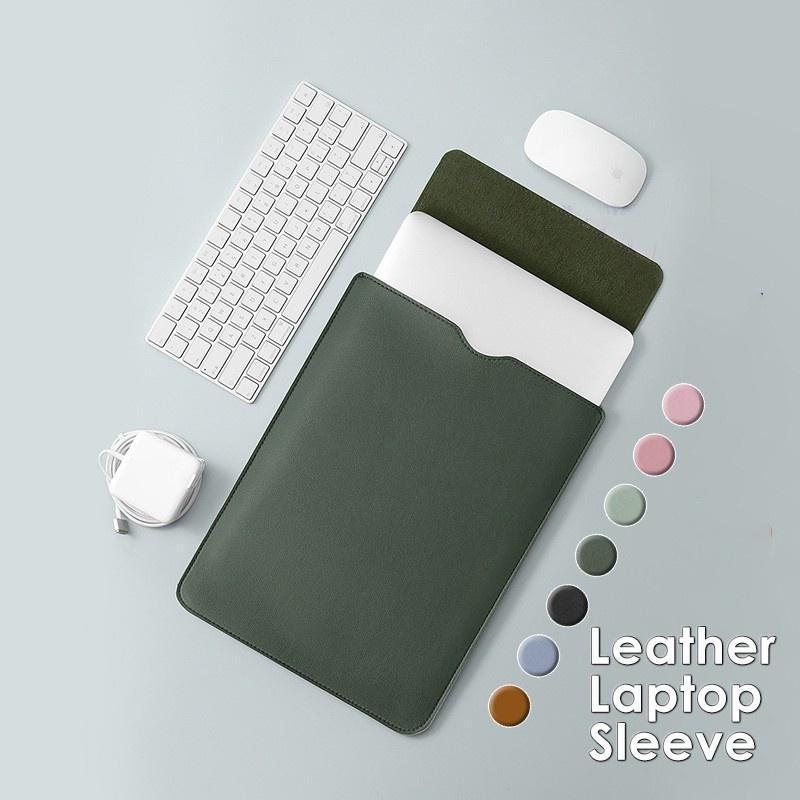 Bao da PU chứa máy tính xách tay/thích hợp cho Macbook chống sốc trầy xước tiện dụng