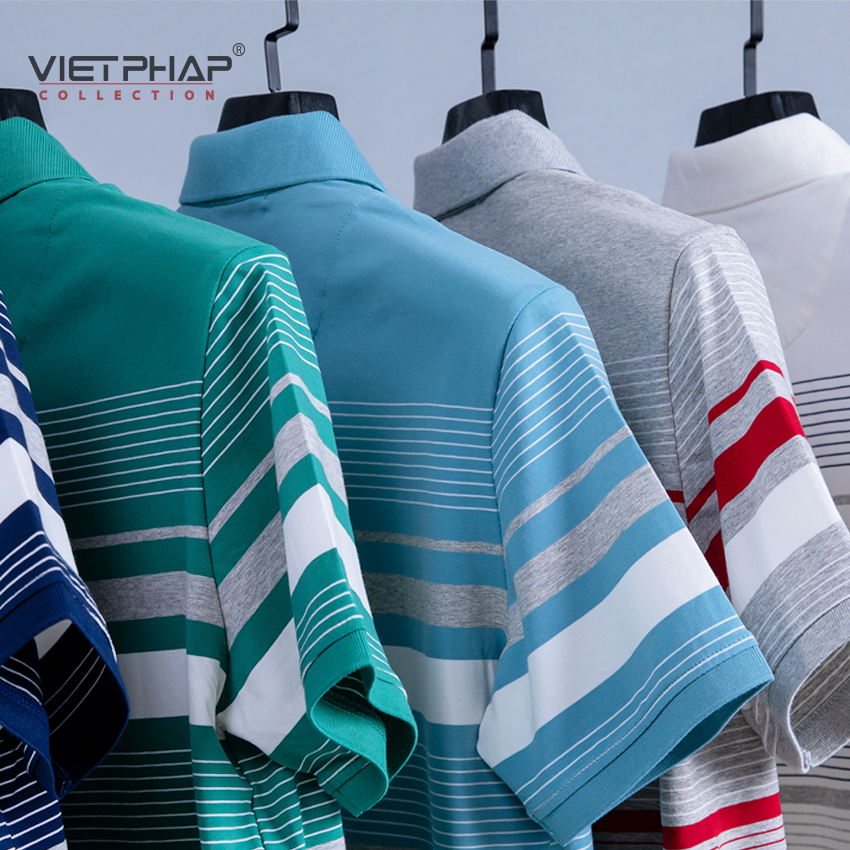 Áo Thun Polo Nam Trung Niên Tay Ngắn Không Túi Cao Cấp 2808 Việt Pháp