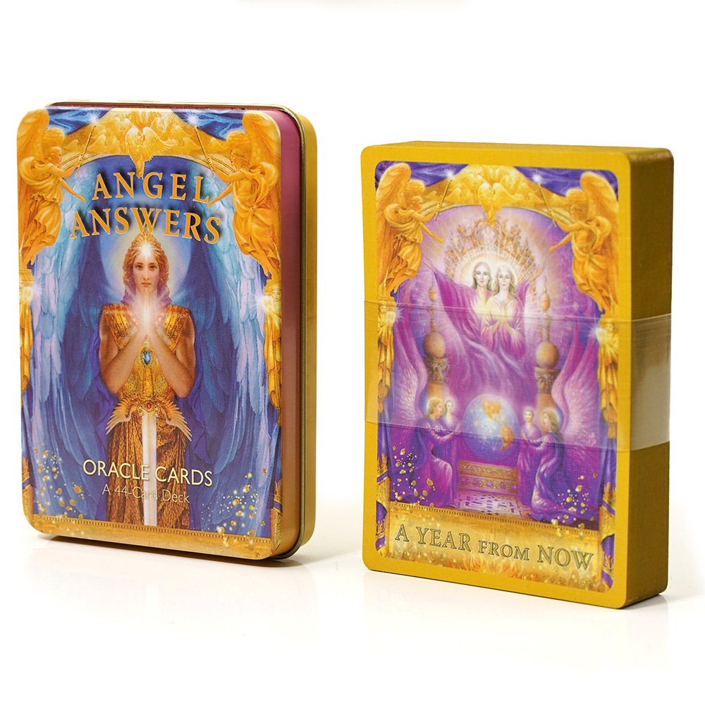 Bộ Bài Golden Art Noveau Tarot Hộp Thiếc Mạ Cạnh Vàng 78 Lá