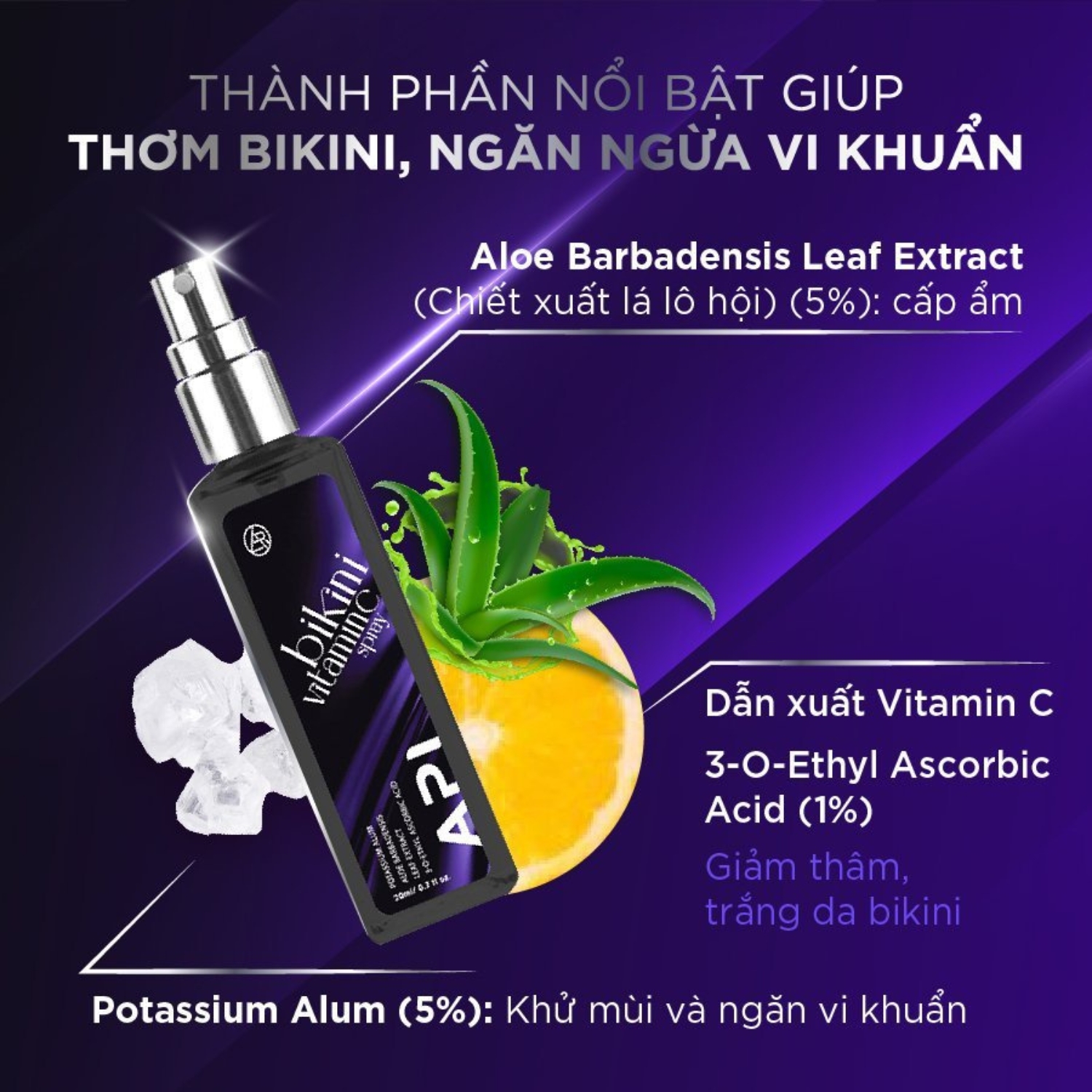 Nước Hoa Vùng Kín API Mini Thơm Lâu - Xịt Thơm Bikini Spays Mee Natural Khử Mùi Ngăn Khuẩn 20ml