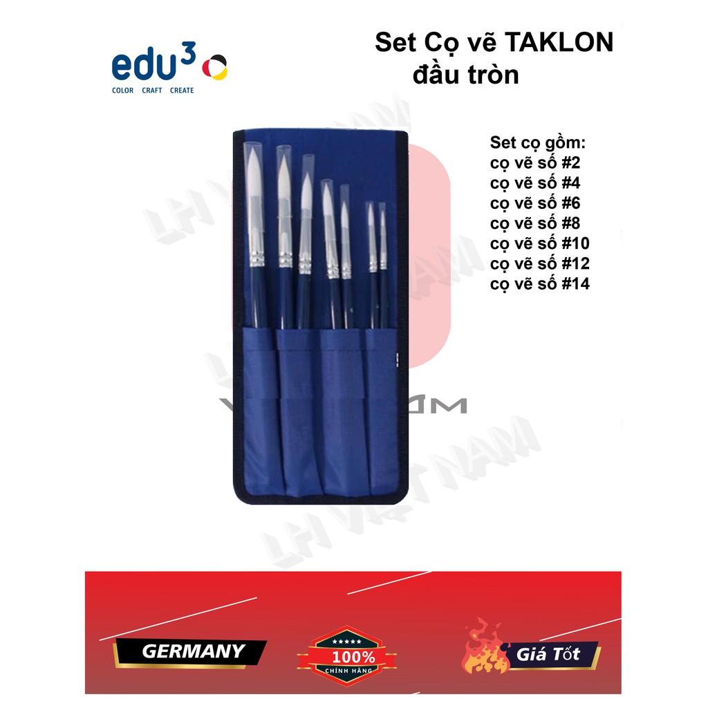 Set cọ vẽ Edu3 - đầu tròn (từ #2 đến #14)