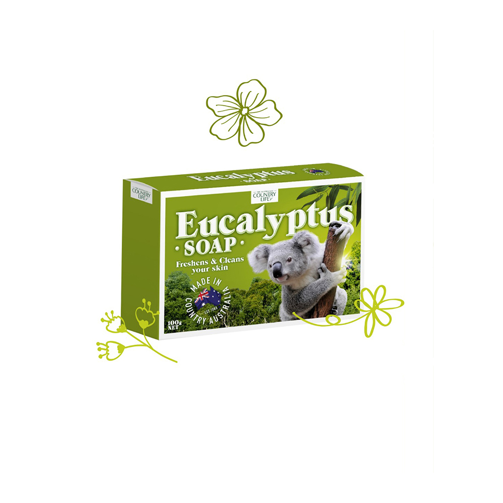 Xà bông cục Country Life gốc thực vật chiết xuất bạch đàn Eucalyptus Úc 100g