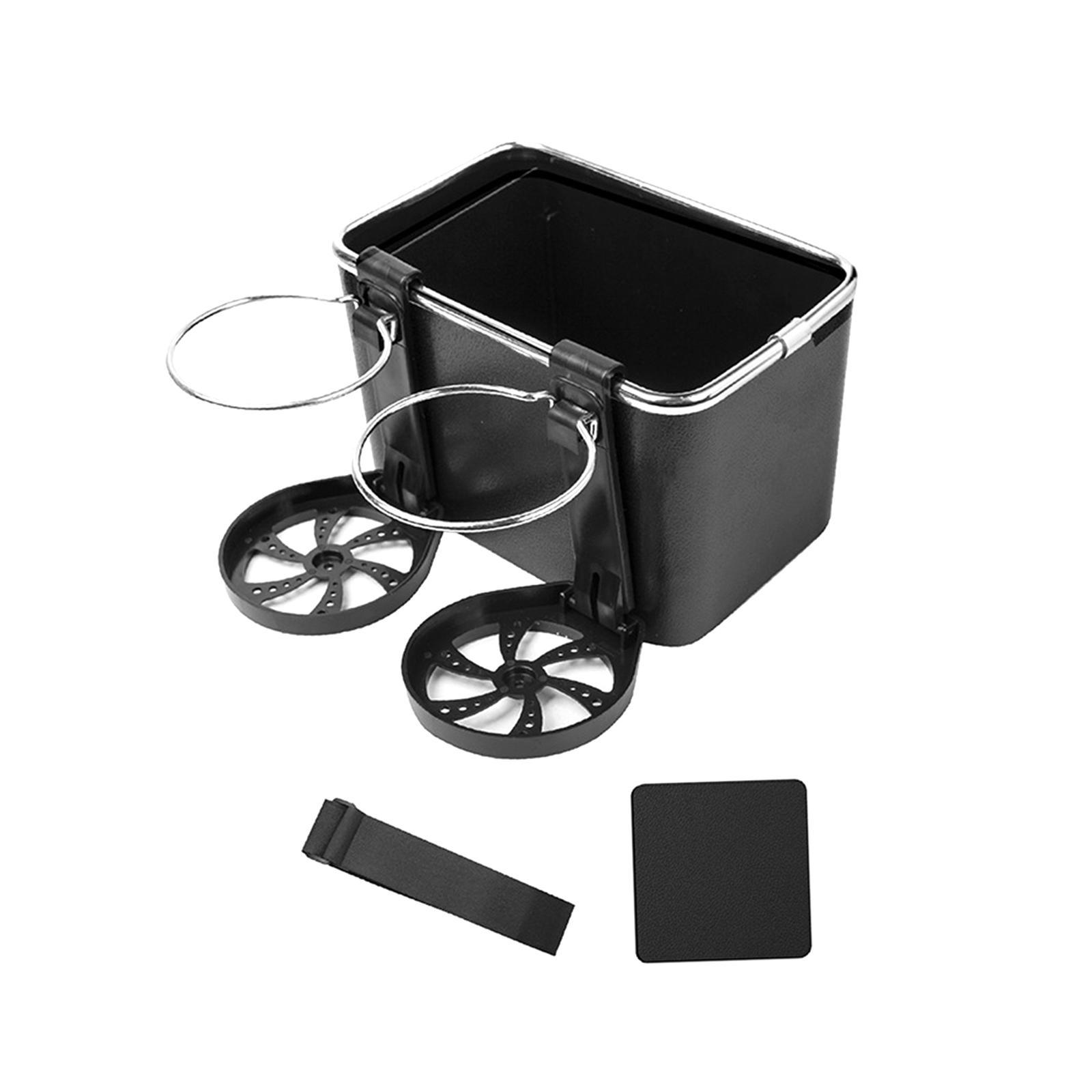 Car Armrest Storage box Drink Water Cup Holder for Caravans Black