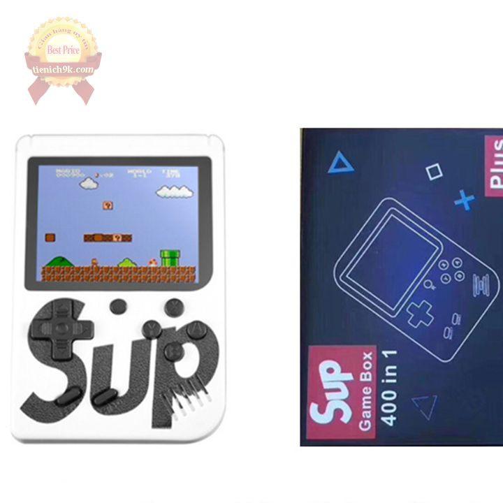 Máy chơi game Sup Box 400 trò game in 1 400in1 kèm tay phụ đôi 2 người 4 nút Tặng kèm dây DVI xuất tivi và pin lithium