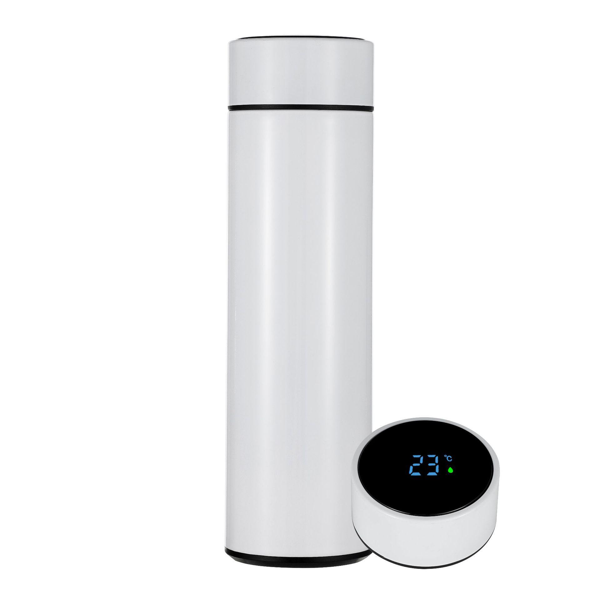 Cách Nhiệt Thông Minh Cốc Nước Bình Led Kỹ Thuật Số Màn Hình Hiển Thị Nhiệt Độ Thép Không Gỉ Nhiệt Cốc Thông Minh Cách Ly 500ML