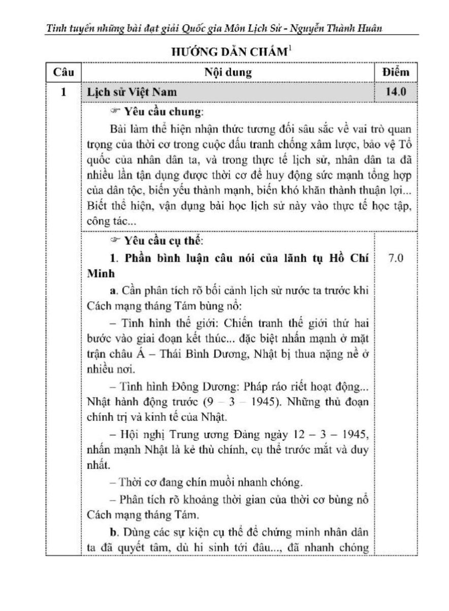 Tinh Tuyển Những Bài Đoạt Giải Quốc Gia Môn Lịch Sử (Từ Năm 1997 Đến Hết Năm 2024 - Dùng Chung Cho Ba Bộ Sách Khối THCS Và THPT)