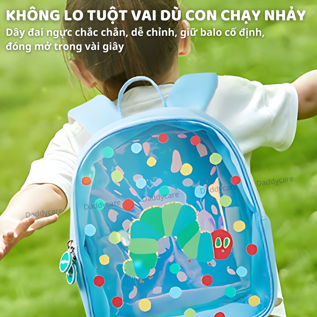 Balo cho bé đi học mầm non Mideer Kids backpack Very Hungry Caterpillar