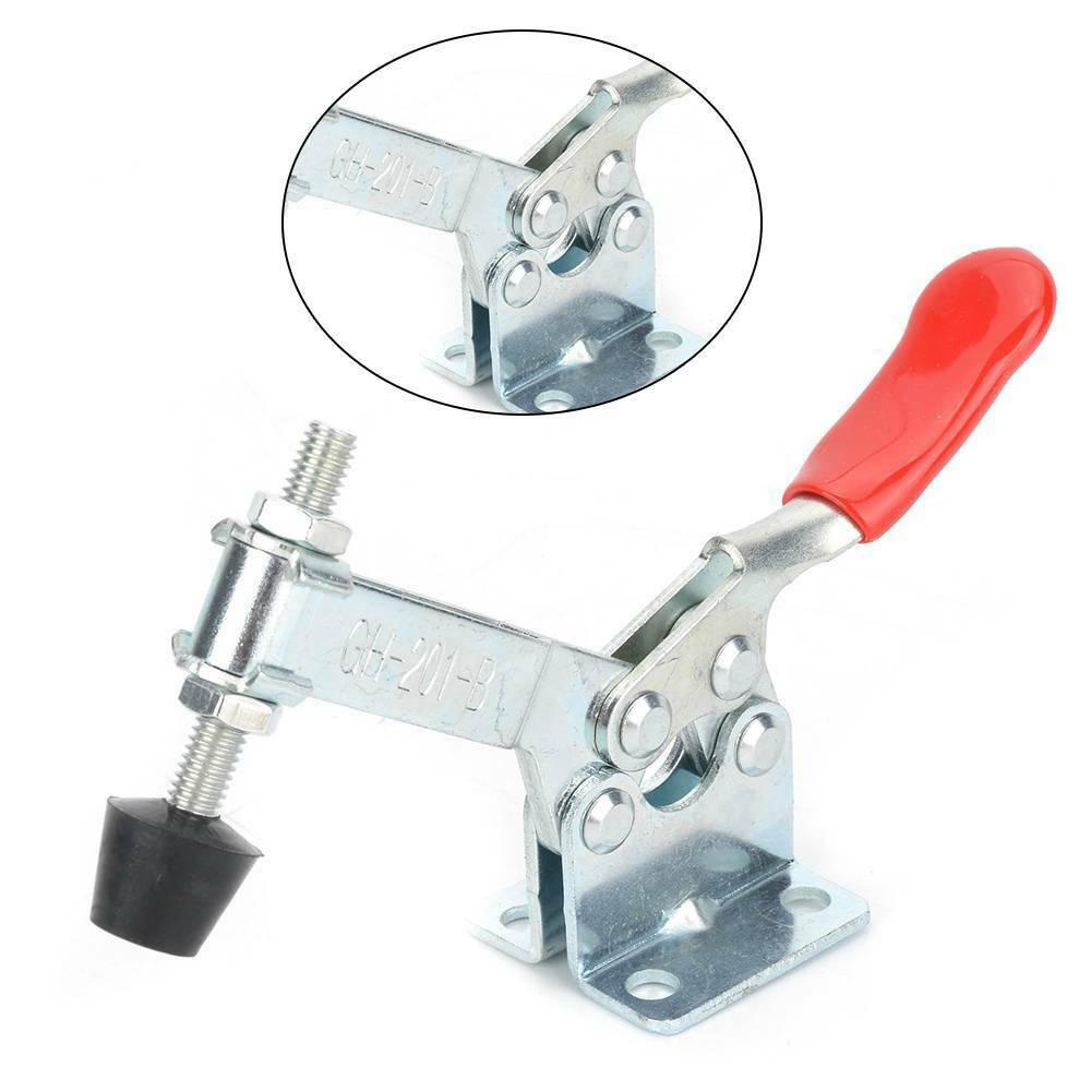 4Pcs GH-201B Toggle Clamps Quick Release Hand Tool Holding Capacity 90Kg/198Lbs