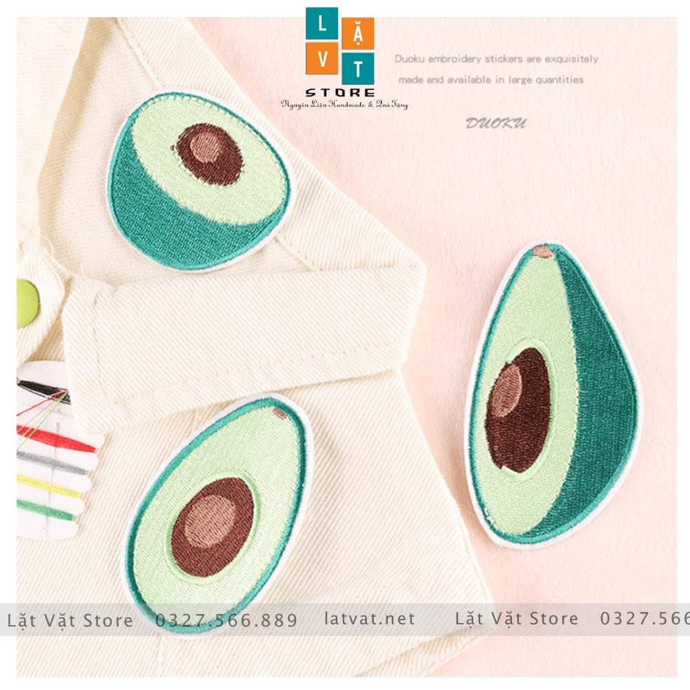 Patch ủi quần áo QUẢ BƠ fan Jenny Huỳnh cực kì dễ thương, dán Vali, tủ lạnh, Sticker miếng dán cute xinh xắn, hot ...