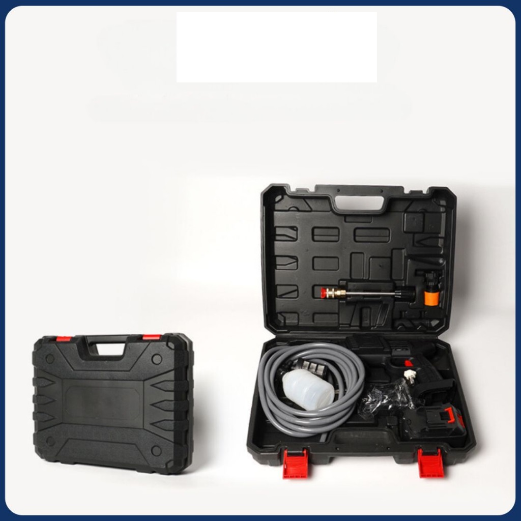 Máy Rửa Xe Xịt Rửa Cầm Tay Dùng Pin 48V Áp Lực Cao Phun Nước Đa Năng tặng bình tạo bọt
